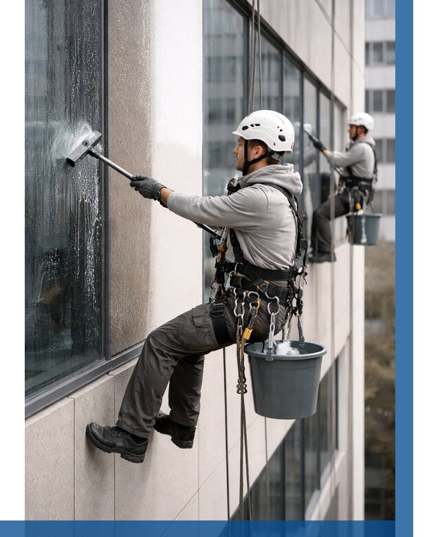 Мойка фасадов зданий в Павлове под ключ от 355 р. | ВЫСОТНИК-Пвв