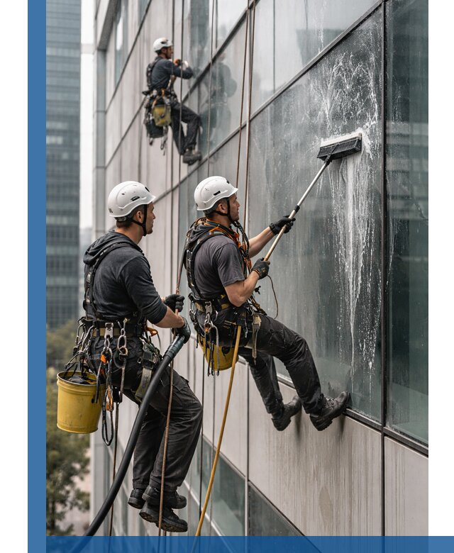 Профессиональная высотная мойка фасадов зданий в Павлове