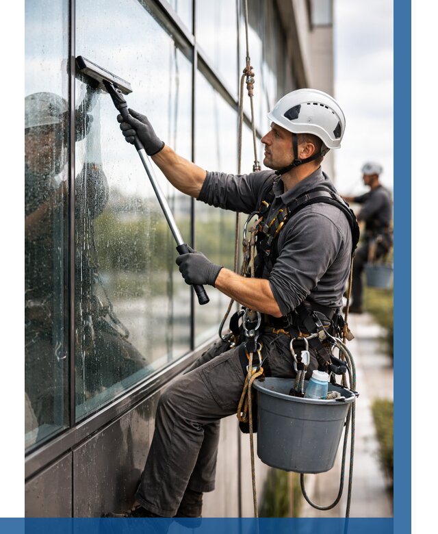 Мойка стеклянных фасадов в Павлове от 203 р. | ВЫСОТНИК-Пвв