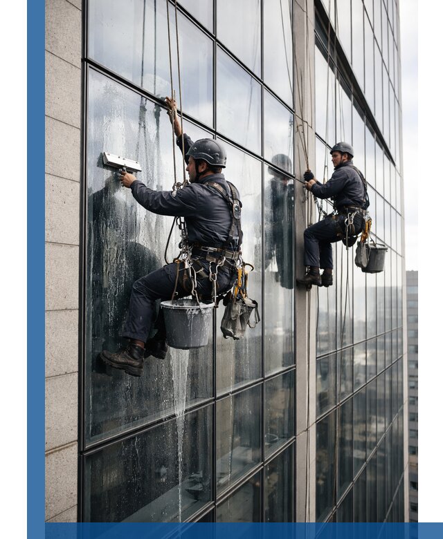 Профессиональная мойка стеклянных фасадов зданий в Павлове