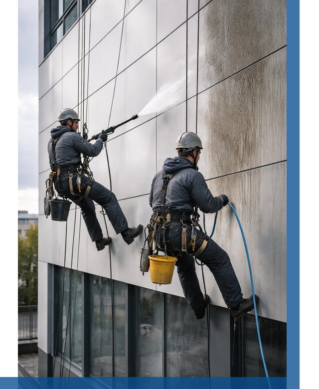 Мойка фасада из композита в Павлове по цене от 304 р. | ВЫСОТНИК-Пвв