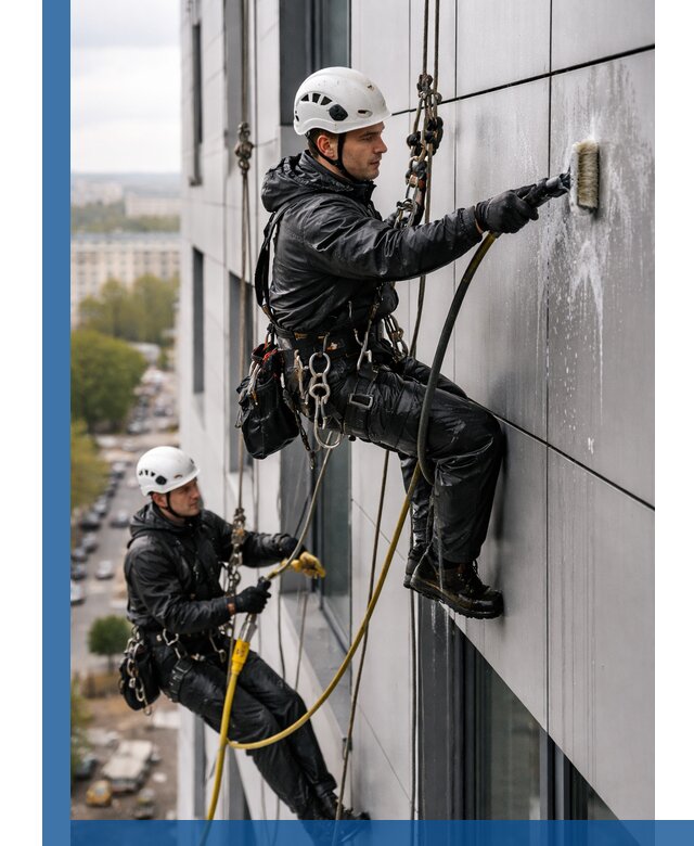 Профессиональная мойка фасада из композита в Павлове