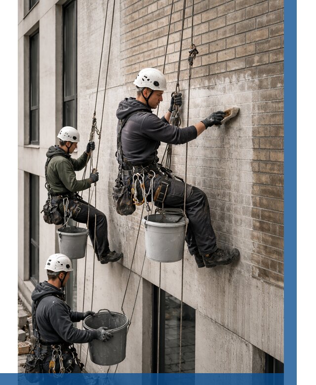 Удаление высолов с фасада в Павлове от 253 р. | ВЫСОТНИК-Пвв