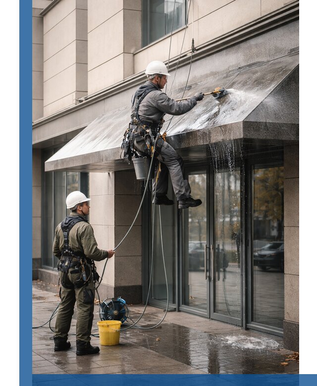 Профессиональная мойка козырьков и навесов в Павлове