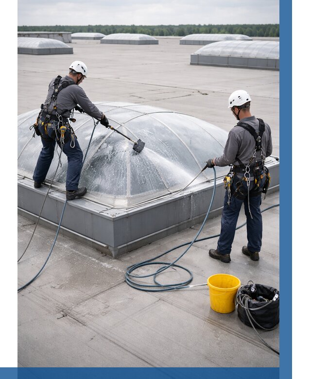 Мойка зенитных фонарей в Павлове, заказать от 4562 р. | ВЫСОТНИК-Пвв