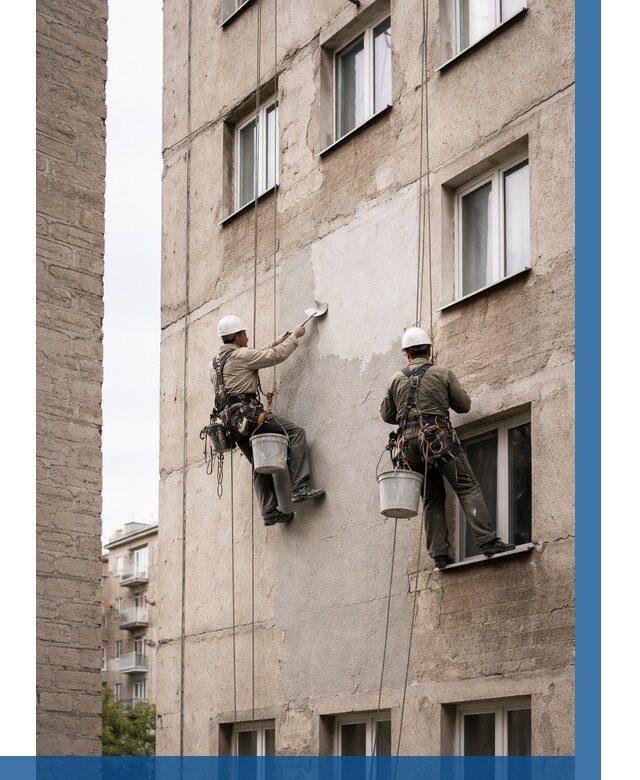 Косметический ремонт фасада в Павлове от 1115 р. | ВЫСОТНИК-Пвв