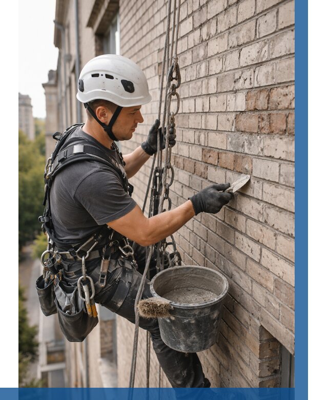 Ремонт кирпичной кладки фасада в Павлове от 1825 р. | ВЫСОТНИК-Пвв