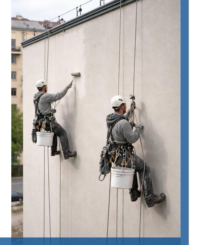 Покраска оштукатуренного фасада в Павлове от 324 р. | ВЫСОТНИК-Пвв