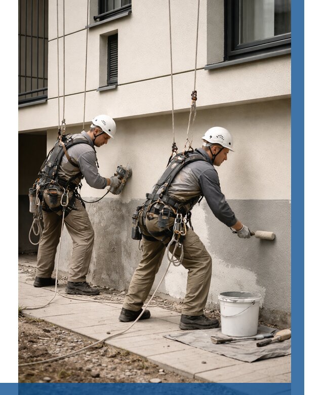 Окраска цоколя здания в Павлове от 456 р. под ключ | ВЫСОТНИК-Пвв