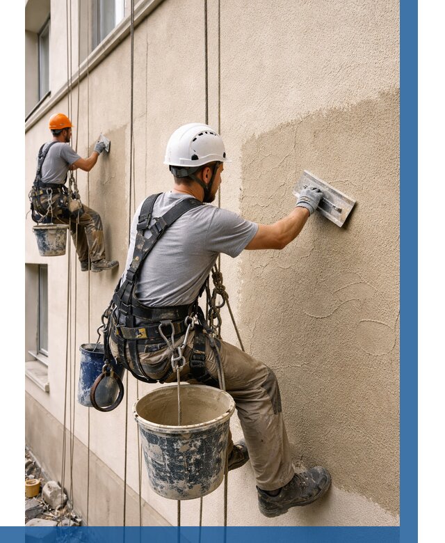 Декоративная штукатурка фасада в Павлове от 1216 р. | ВЫСОТНИК-Пвв