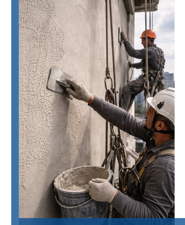 Декоративная штукатурка фасада с утеплением и защитой в Павлове