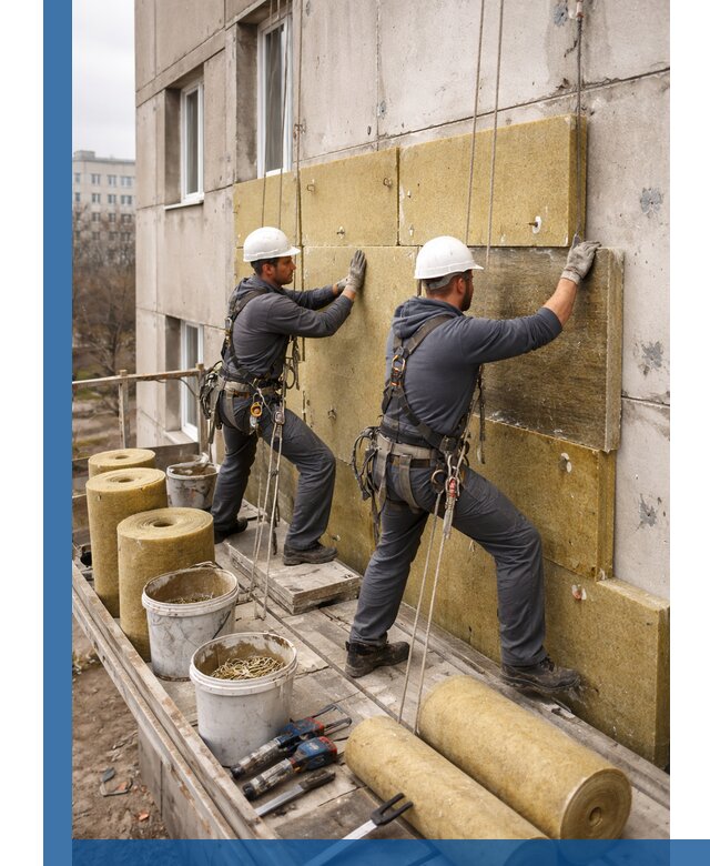 Утепление фасада минватой в Павлове под ключ с гарантией