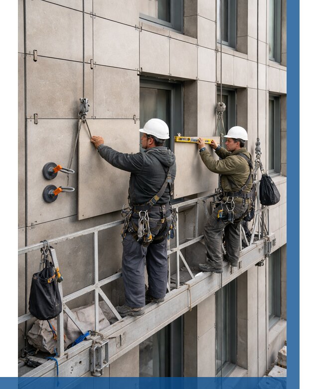 Монтаж керамогранита на фасад в Павлове от 2534 р. | ВЫСОТНИК-Пвв