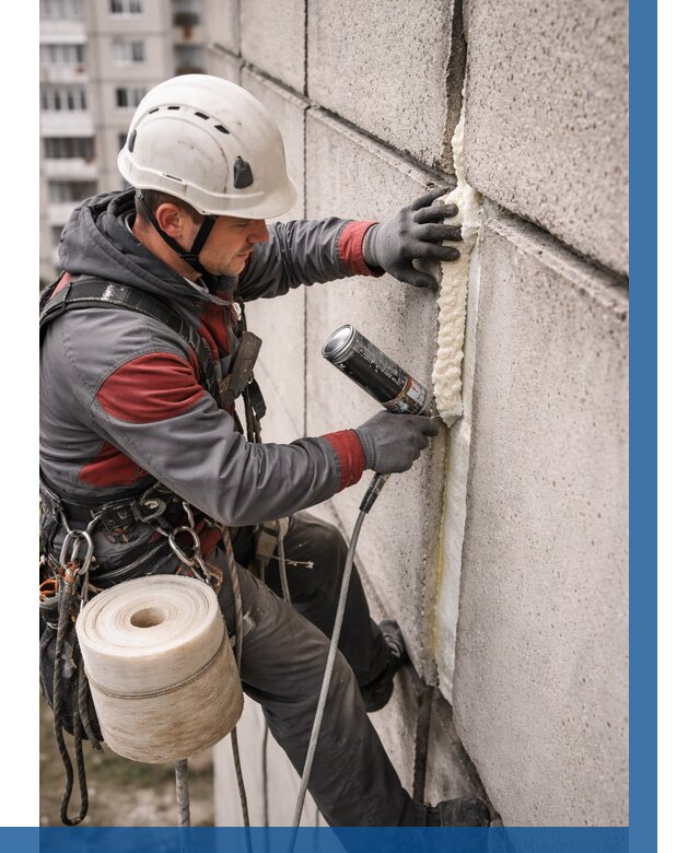 Утепление межпанельных швов в Павлове от 710 р. | ВЫСОТНИК-Пвв