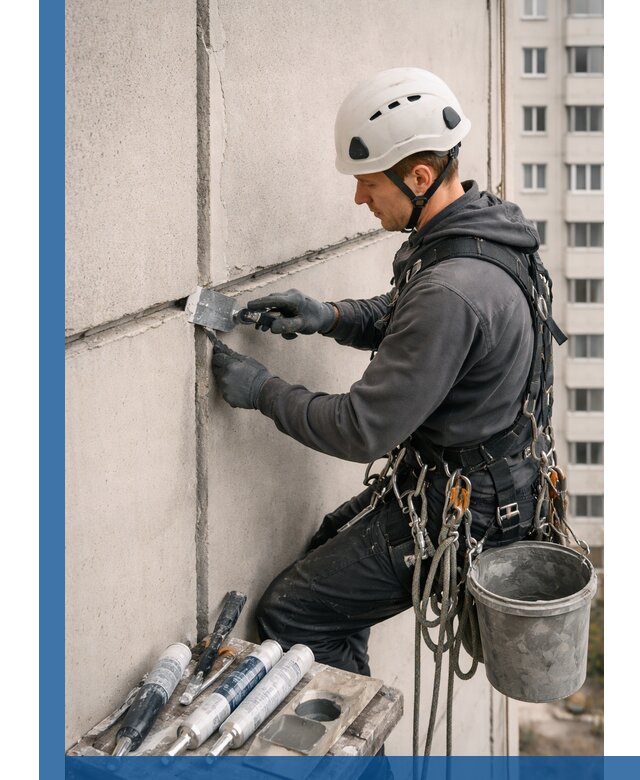 Ремонт межпанельных швов в Павлове герметизация и восстановление
