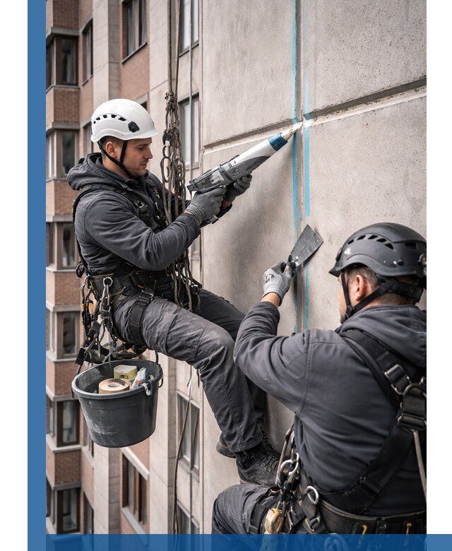 Вторичная герметизация швов фасада и кровли в Павлове