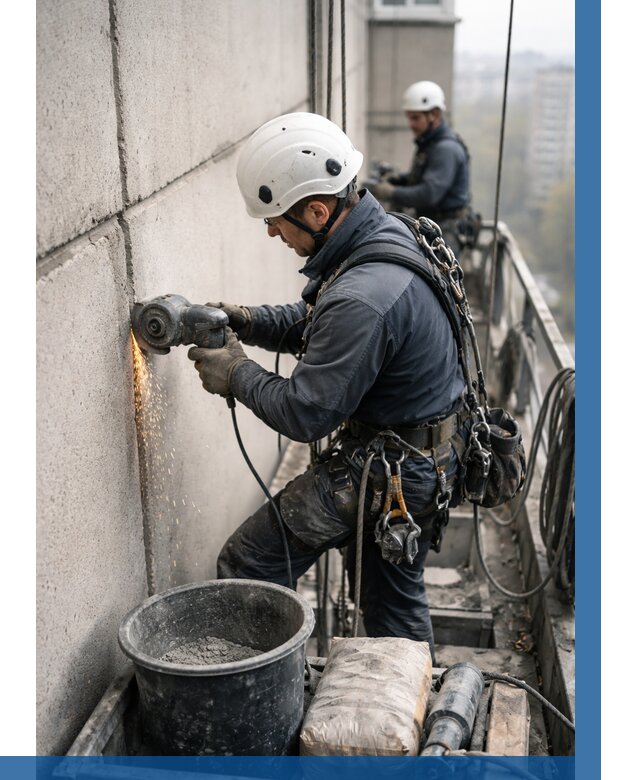 Штробление межпанельных швов в Павлове от 1216 р. | ВЫСОТНИК-Пвв