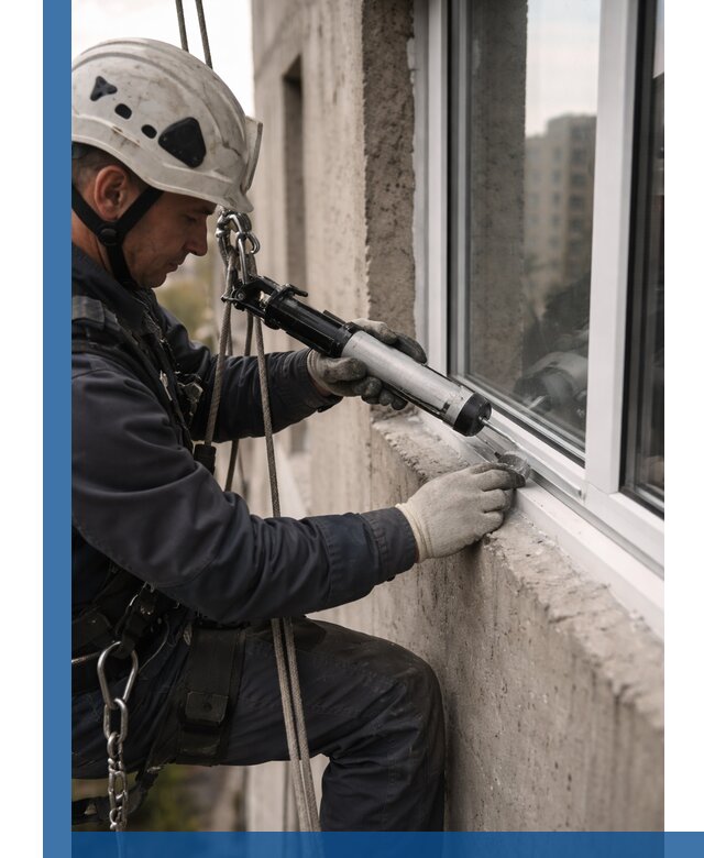 Герметизация оконных швов снаружи в Павлове профессионально