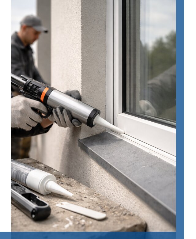 Герметизация монтажных швов окон в Павлове от 659 р. | ВЫСОТНИК-Пвв