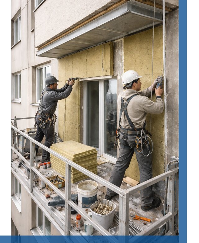 Утепление балкона снаружи в Павлове от 1622 р. под ключ ВЫСОТНИК-Пвв