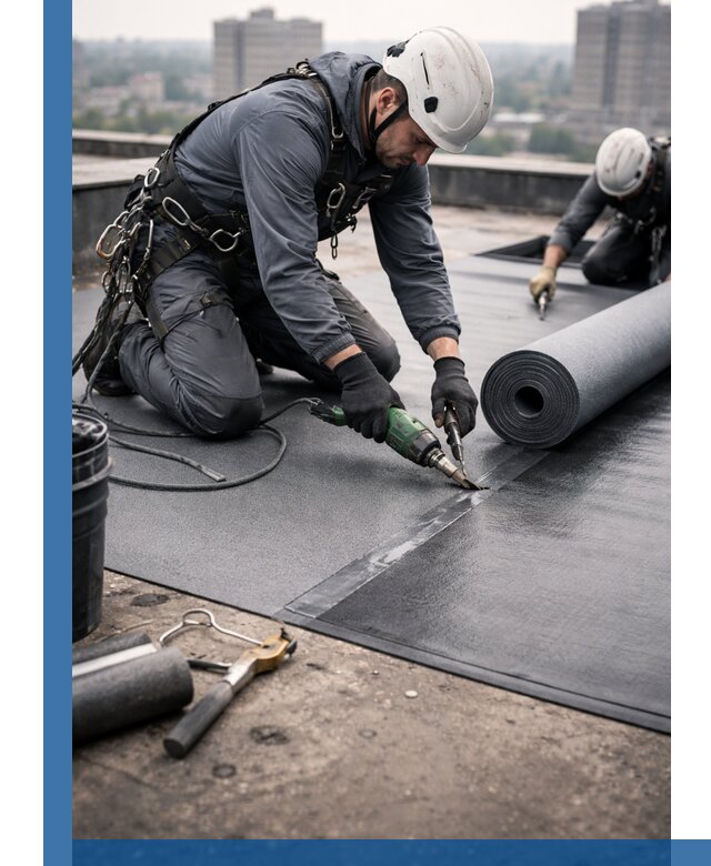 Ремонт мягкой кровли в Павлове с выездом промальпинистов