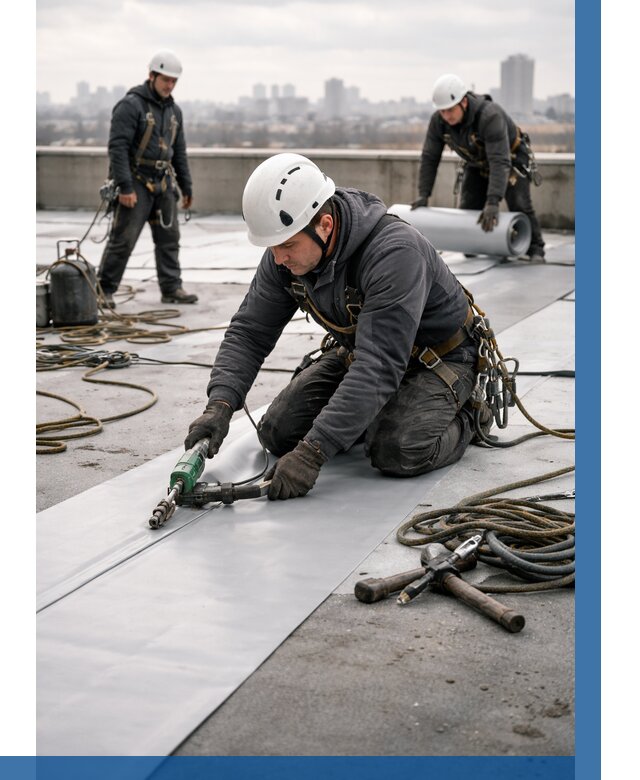 Ремонт мембранной кровли в Павлове от 1825 р./м2 | ВЫСОТНИК-Пвв