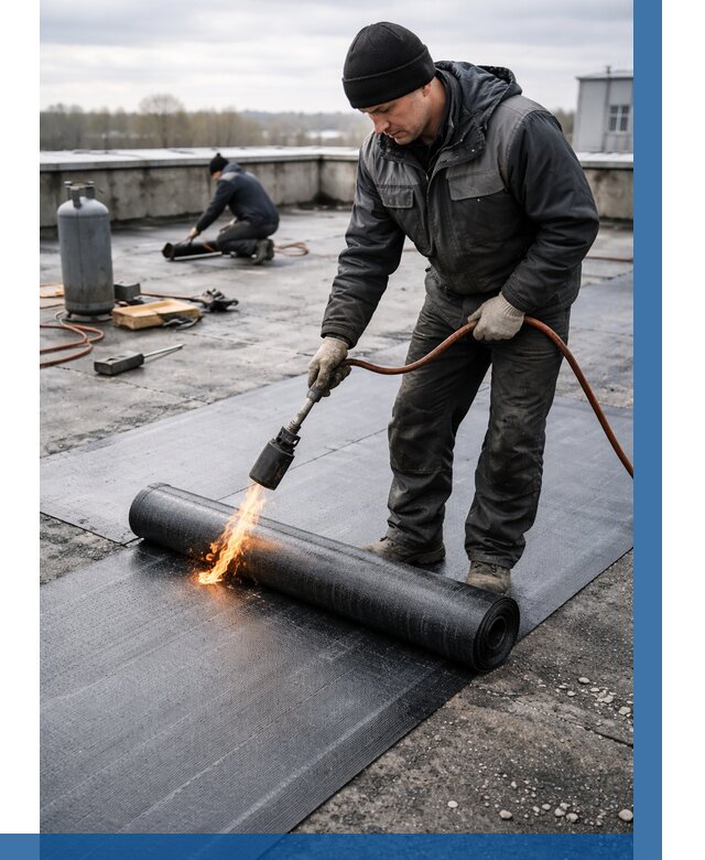 Ремонт наплавляемой кровли в Павлове от 710 р. | ВЫСОТНИК-Пвв