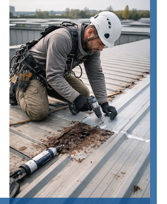 Ремонт профнастила на кровле в Павлове от 710 р. | ВЫСОТНИК-Пвв