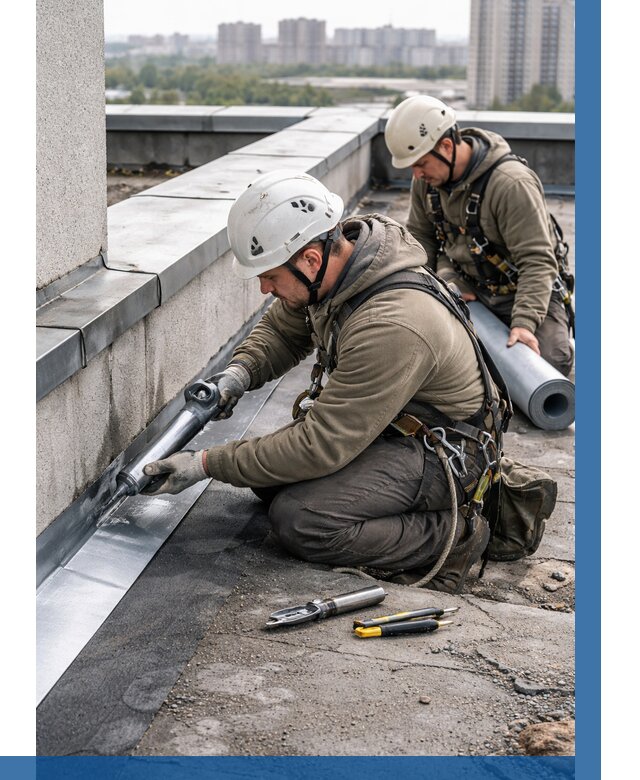 Ремонт кровельных примыканий в Павлове от 1216 р. | ВЫСОТНИК-Пвв