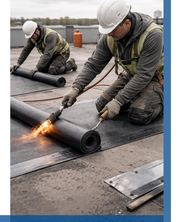 Монтаж наплавляемой кровли в Павлове от 862 р. — ВЫСОТНИК-Пвв