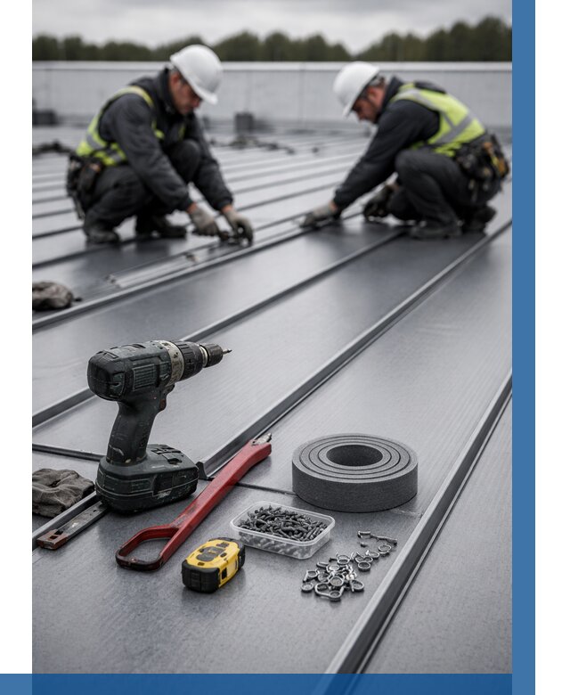 Монтаж фальцевой кровли в Павлове от 1825 р. | ВЫСОТНИК-Пвв