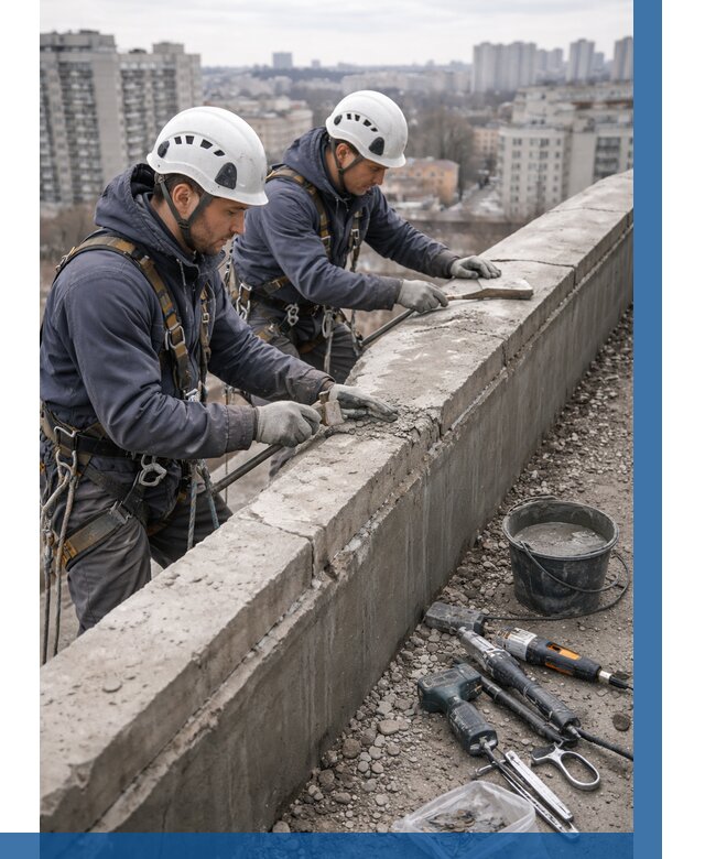 Ремонт парапета на кровле в Павлове от 1521 р. | ВЫСОТНИК-Пвв