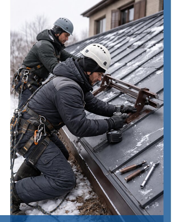 Монтаж снегозадержателей в Павлове от 456 р. | ВЫСОТНИК-Пвв