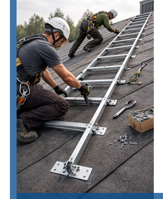Профессиональный монтаж кровельной лестницы в Павлове под ключ