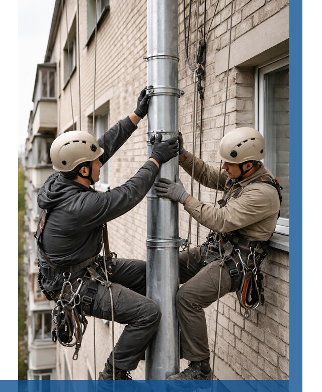 Замена водосточных труб в Павлове от 6589 р. | ВЫСОТНИК-Пвв