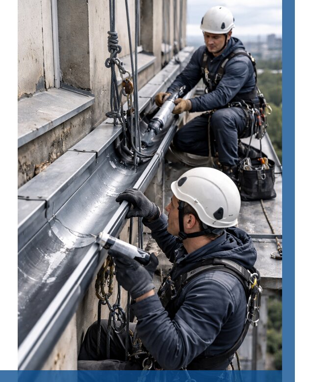 Ремонт водосточных желобов в Павлове от 6589 р. | ВЫСОТНИК-Пвв