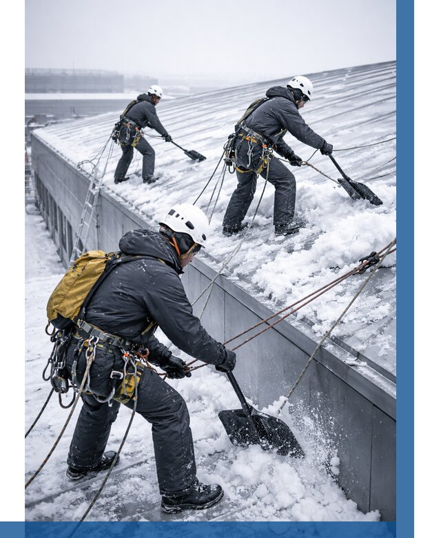 Очистка навесов от снега в Павлове от 4562 р. | ВЫСОТНИК-Пвв