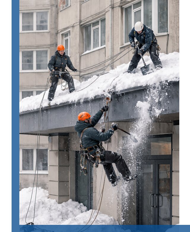 Безопасная очистка навесов от снега в Павлове круглогодично