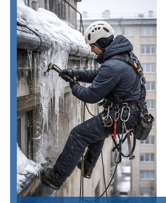 Удаление наледи и чистка водостоков в Павлове оперативно и безопасно