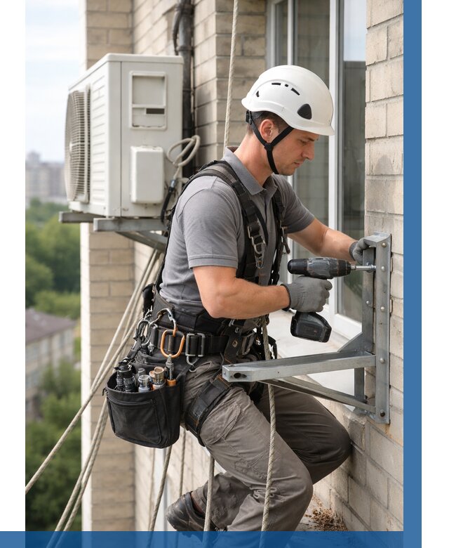 Установка кронштейнов кондиционера в Павлове от 3548 р. | ВЫСОТНИК-Пвв