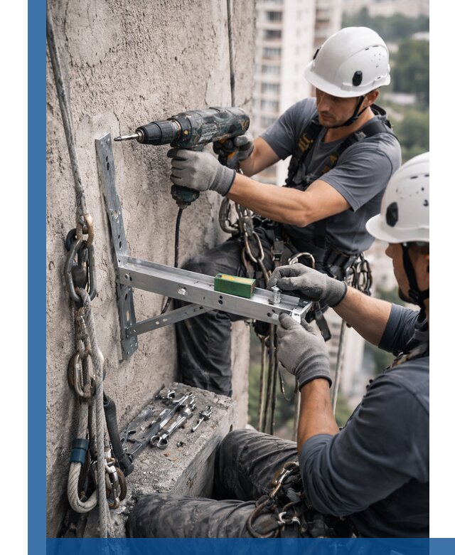 Установка кронштейнов кондиционера и крепежа в Павлове