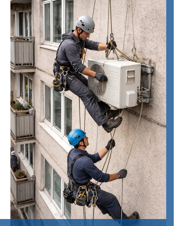 Перенос внешнего блока кондиционера в Павлове от 9123 р.| ВЫСОТНИК-Пвв