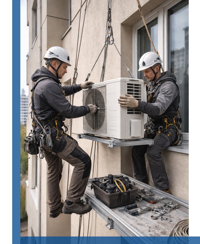 Перенос внешнего блока кондиционера в Павлове с монтажом и крепежом