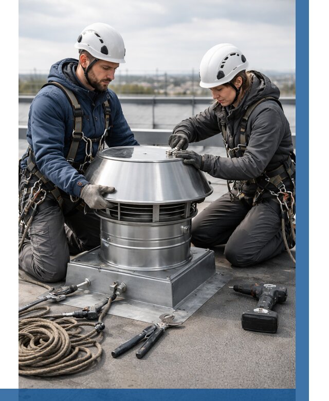 Установка дефлекторов на кровле в Павлове от 4562 р. | ВЫСОТНИК-Пвв