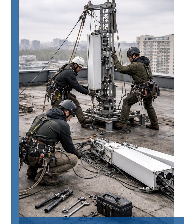 Демонтаж антенн на крыше зданий в Павлове с гарантией