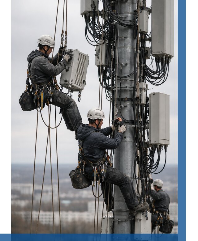 Монтаж оборудования связи на мачте в Павлове от 7603 р. | ВЫСОТНИК-Пвв