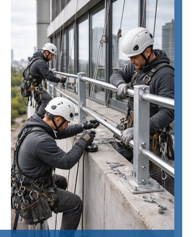 Монтаж ограждений на высоте в Павлове, от 1216 р. | ВЫСОТНИК-Пвв
