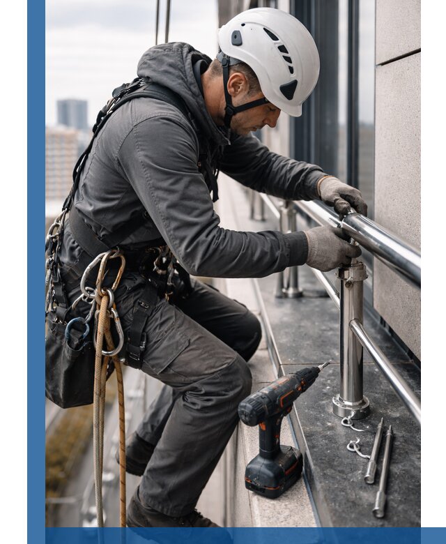 Монтаж ограждений на высоте в Павлове для зданий и конструкций