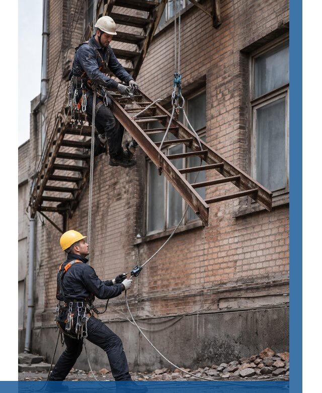 Демонтаж пожарной лестницы в Павлове от 12164 р. | ВЫСОТНИК-Пвв