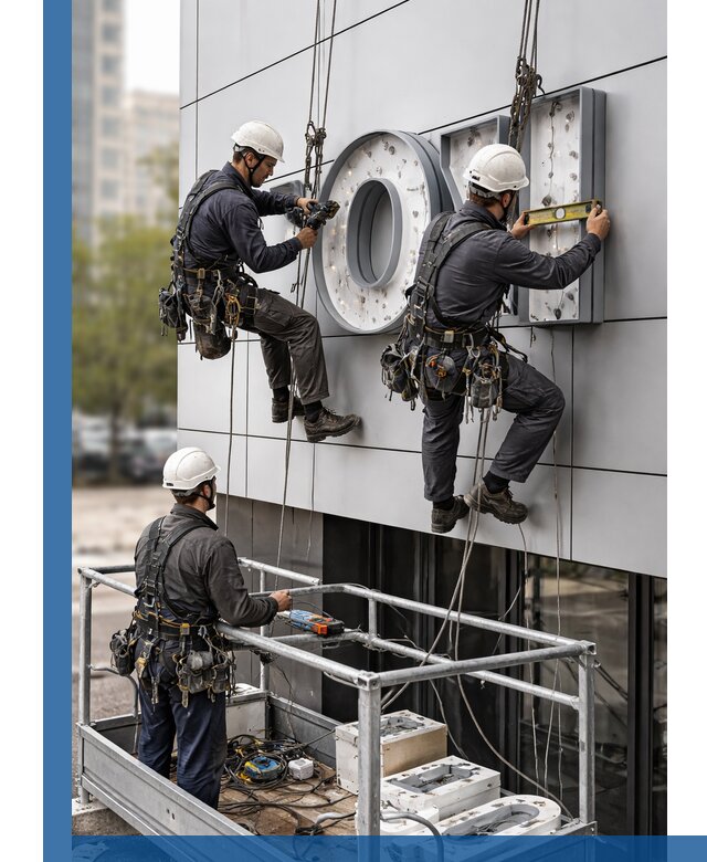 Профессиональный монтаж световых букв в Павлове под ключ